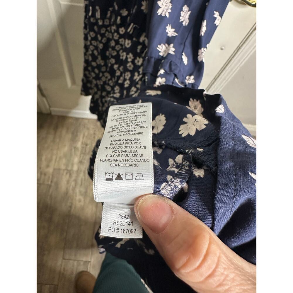 Splendid A-line Maxi Dress Northstar Jacquard Floral Print Blue White Size XL - Picture 6 of 9